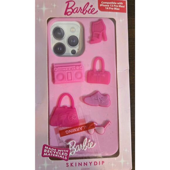 Barbie Pink Skinny Dip iPhone 13 & 14 Pro Max 3D Rubber Shockproof Phone Case - Picture 1 of 4
